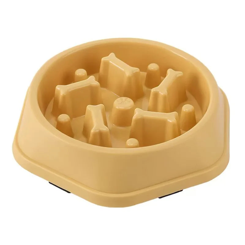 Bone-Pattern Slow Feeder Dog Bowl – Anti-Choke Healthy Eating Dish