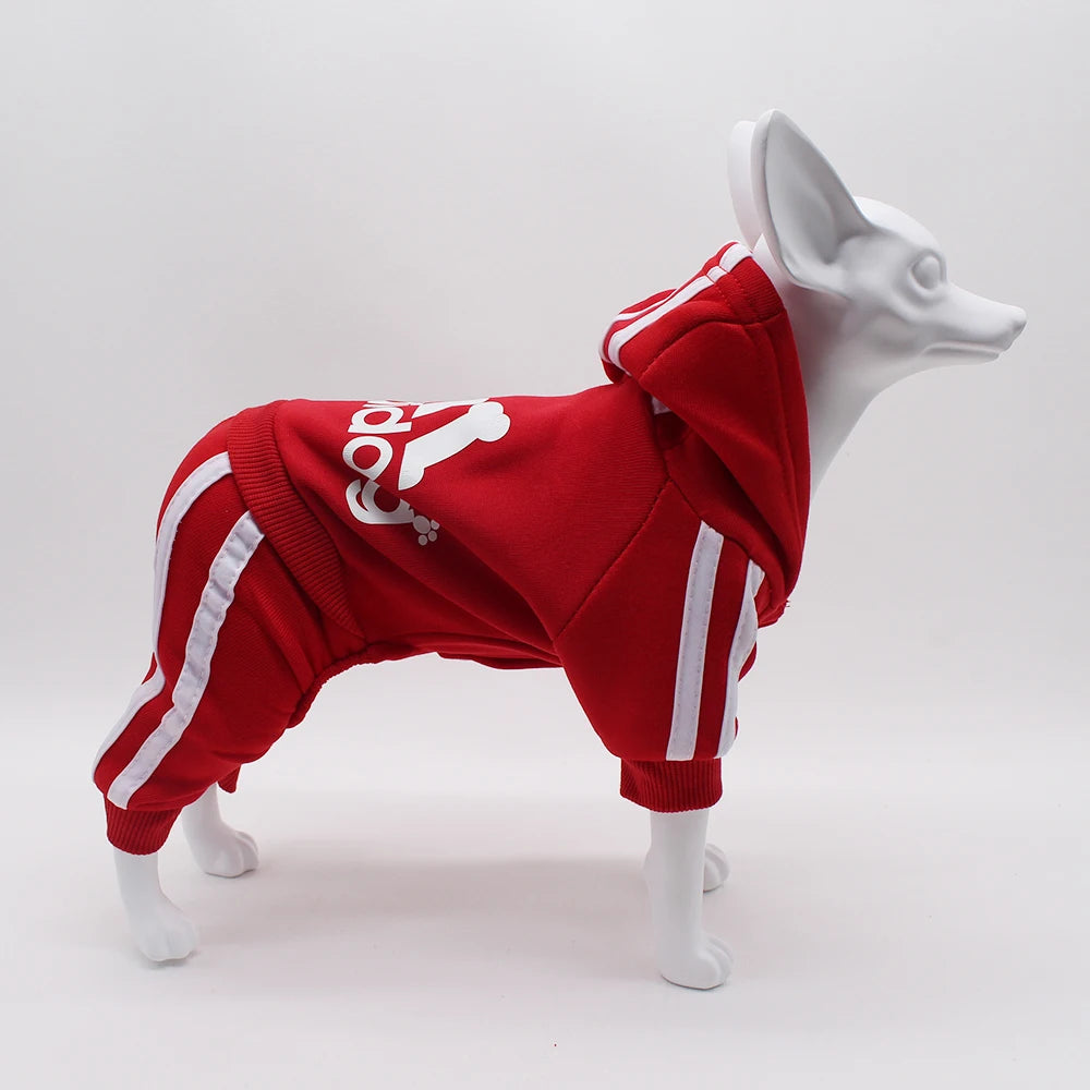 Adidog Dog Jumpsuit – Hooded Spring Outfit for Small Dogs