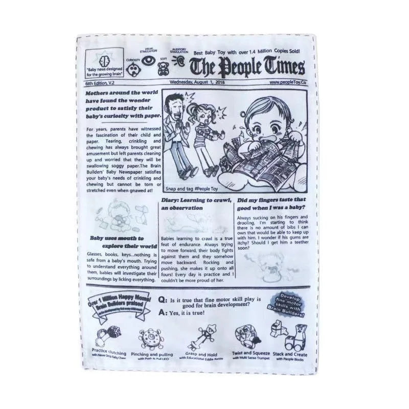 Newspaper Crinkle Squeaky Toy for Small Dogs – Teething Relief and Engaging Play