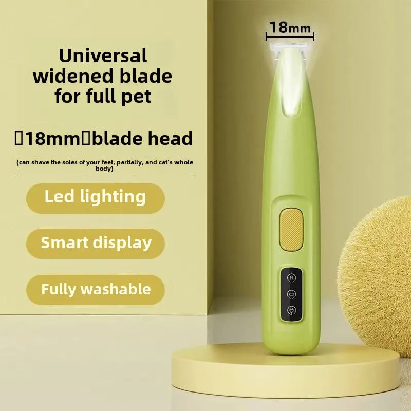 New Dog Paw Trimmer with LED Light – Waterproof, Low-Noise Grooming Tool