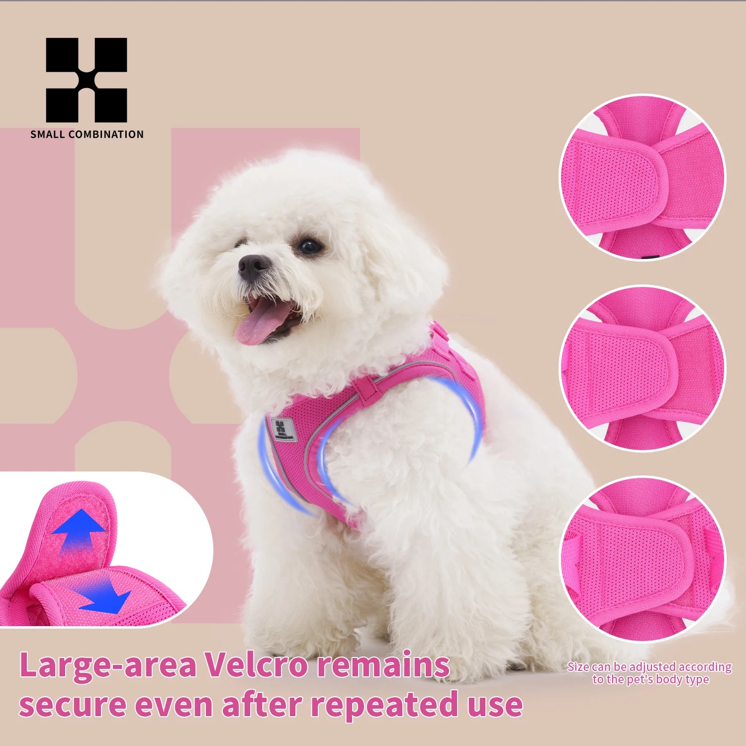Dog Harness & Leash Set – Step-In Reflective Mesh Vest