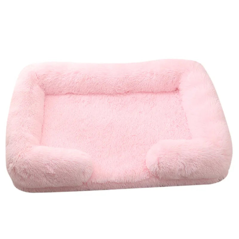Dog Bed Plush Pet Bed – Thickened Winter Sleeping Pad, Removable Cover for Small & Large Dogs
