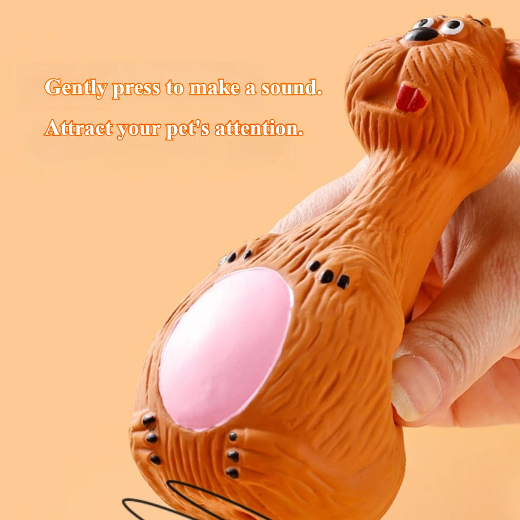 Squeaky Latex Animal Toys - Fetch & Chew for Small & Medium Dogs