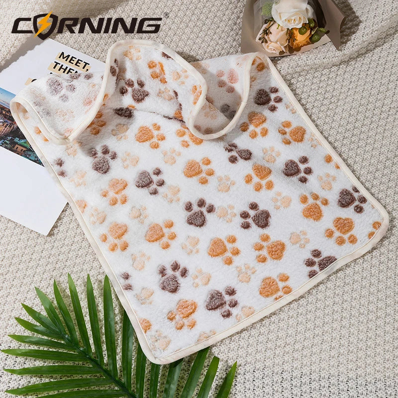 Soft Coral Fleece Dog Blanket 60x40cm – Cozy Washable Winter Throw