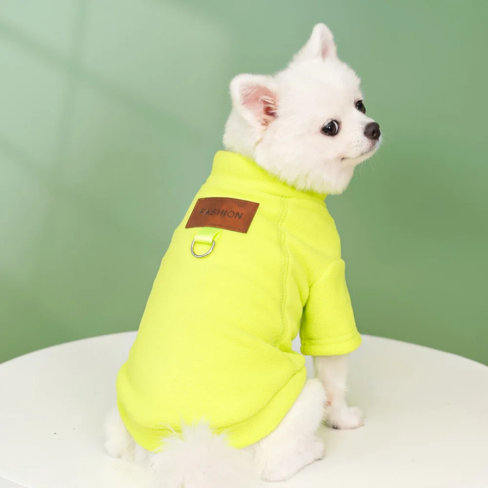 Winter Dog Hoodie – Warm Solid Color Sweatshirt for Small Dogs
