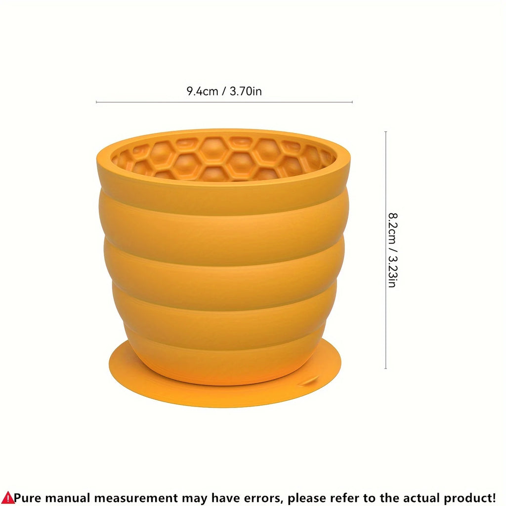 Silicone Slow Feeder Dog Bowl with Suction Cup – Non-Slip Healthy Eating Dish
