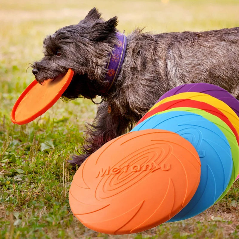 Silicone Dog Flying Disc Toy – Durable Soft Frisbee for Interactive Pet Play