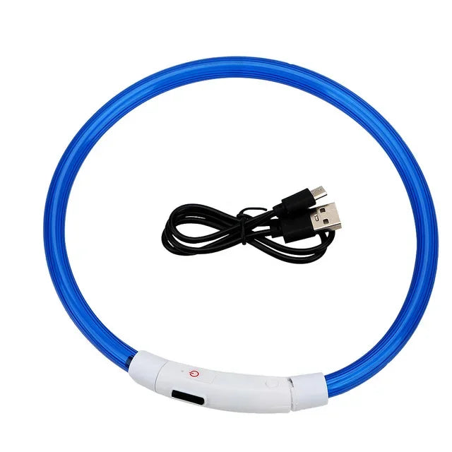 LED Dog Collar USB Rechargeable – 3 Mode Night Safety Light