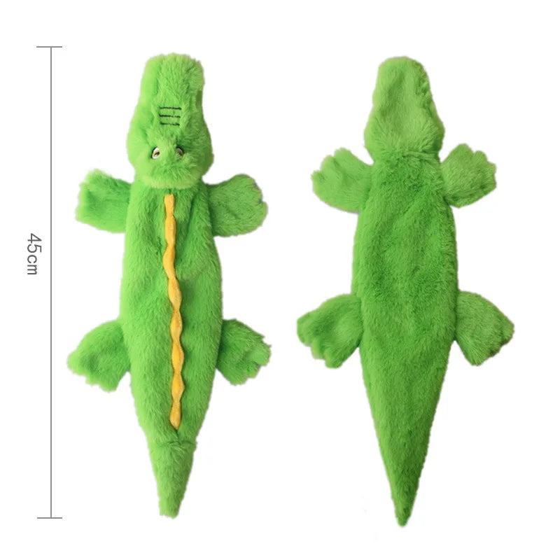Crocodile Plush Dog Toy – Squeaky Interactive for Outdoor Play