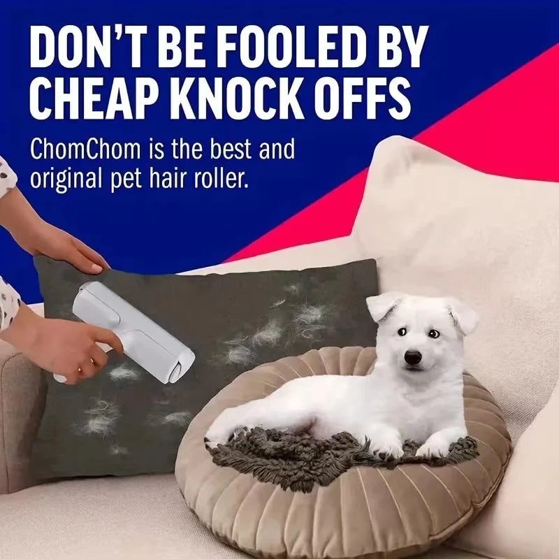 Pet Hair Remover Roller – Self-Cleaning One-Hand Lint & Fur Remover for Dogs