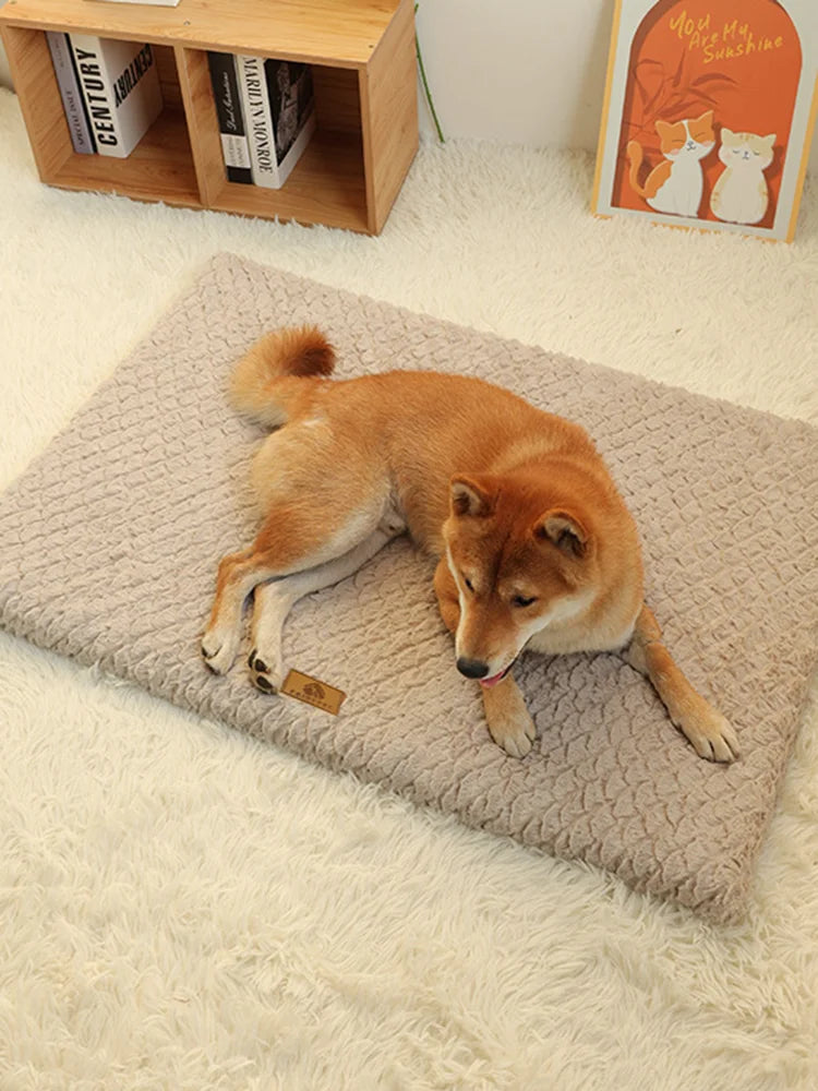 3D Foam Orthopedic Dog Bed – Waterproof Washable Faux Fur Cover