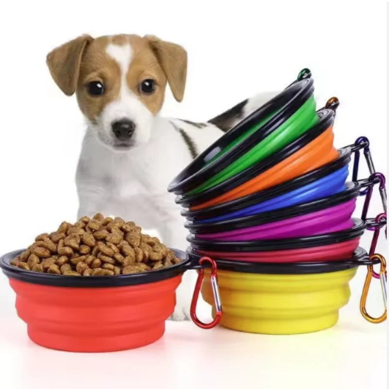 Heavy-Duty Collapsible Dog Travel Bowl – Adventure-Ready Silicone Feeder