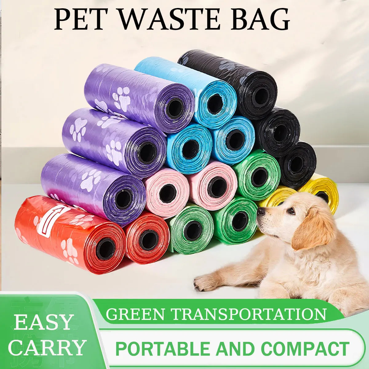 Dog Poop Bags – Leak-Proof Portable Rolls