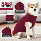 Fleece Dog Sweater – Stretchy Lightweight Pullover Coat
