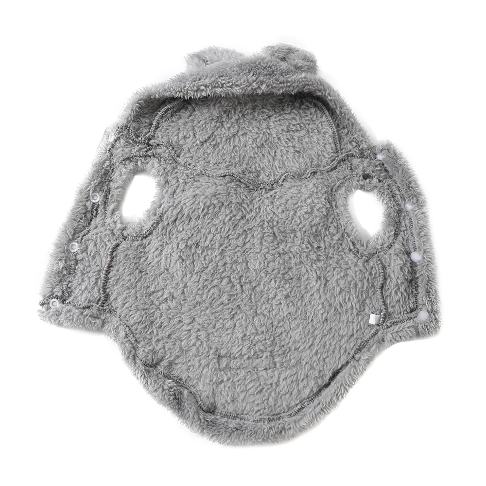 Holapet Soft Fleece Hooded Dog Coat – Winter Windproof Jacket