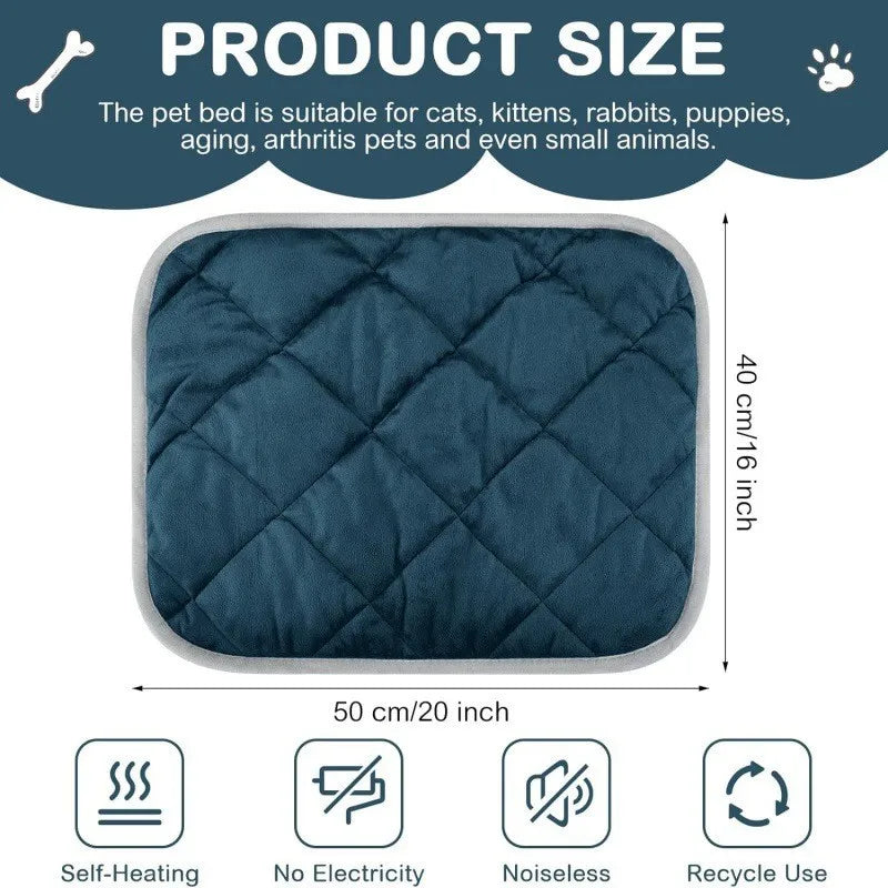 Self-Heating Dog Crate Pad – Extra Warm Thermal Kennel Mat with Anti-Slip Bottom