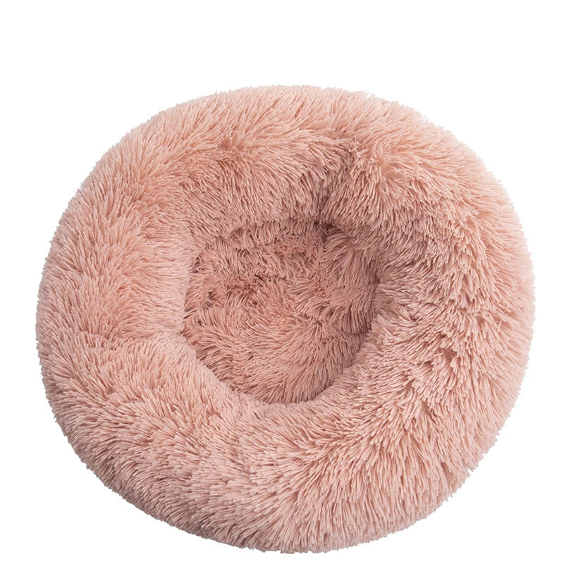 Pet Dog Bed Donut Cuddler – Ultra Soft Washable Round Dog Kennel, Winter Warm Sofa