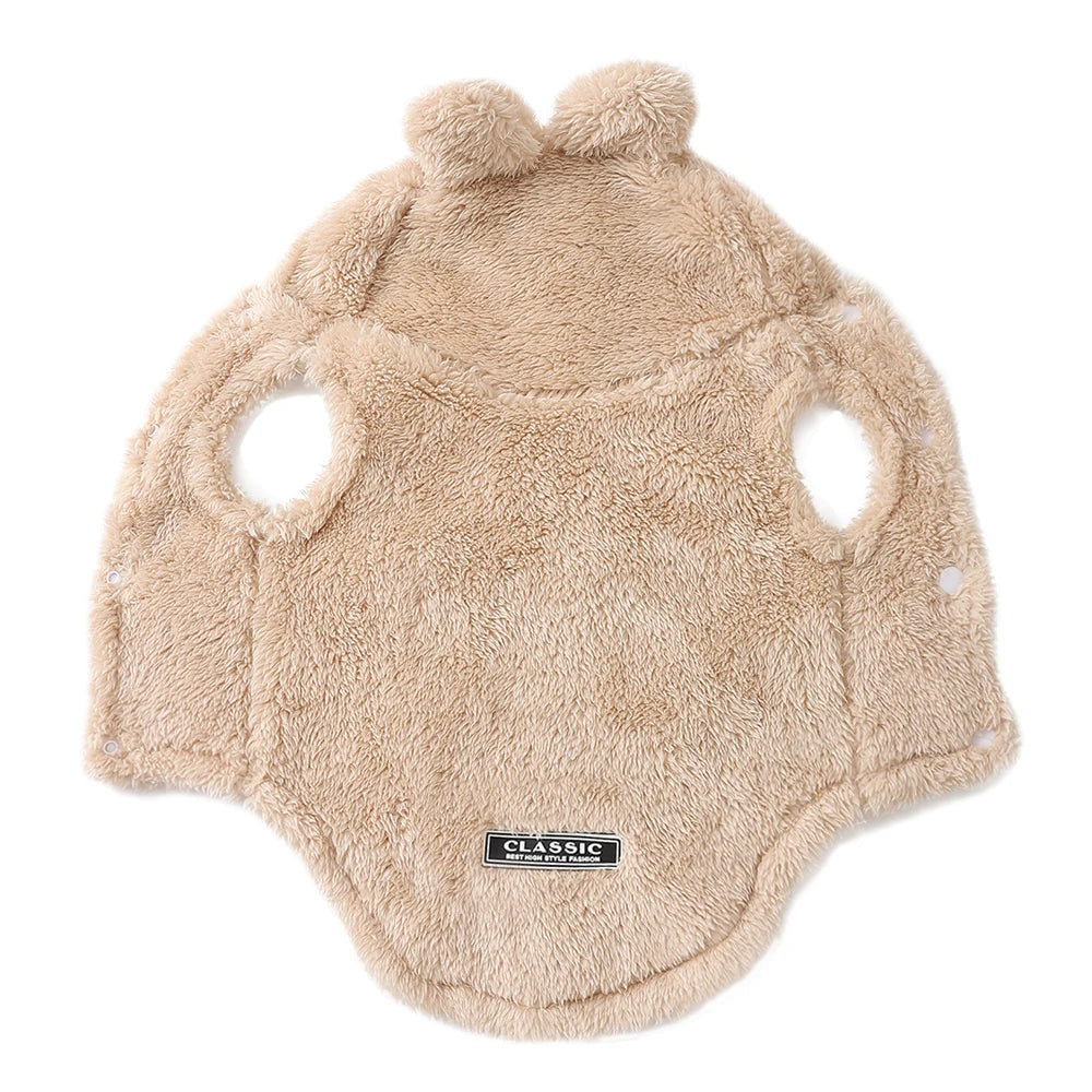 Holapet Soft Fleece Hooded Dog Coat – Winter Windproof Jacket