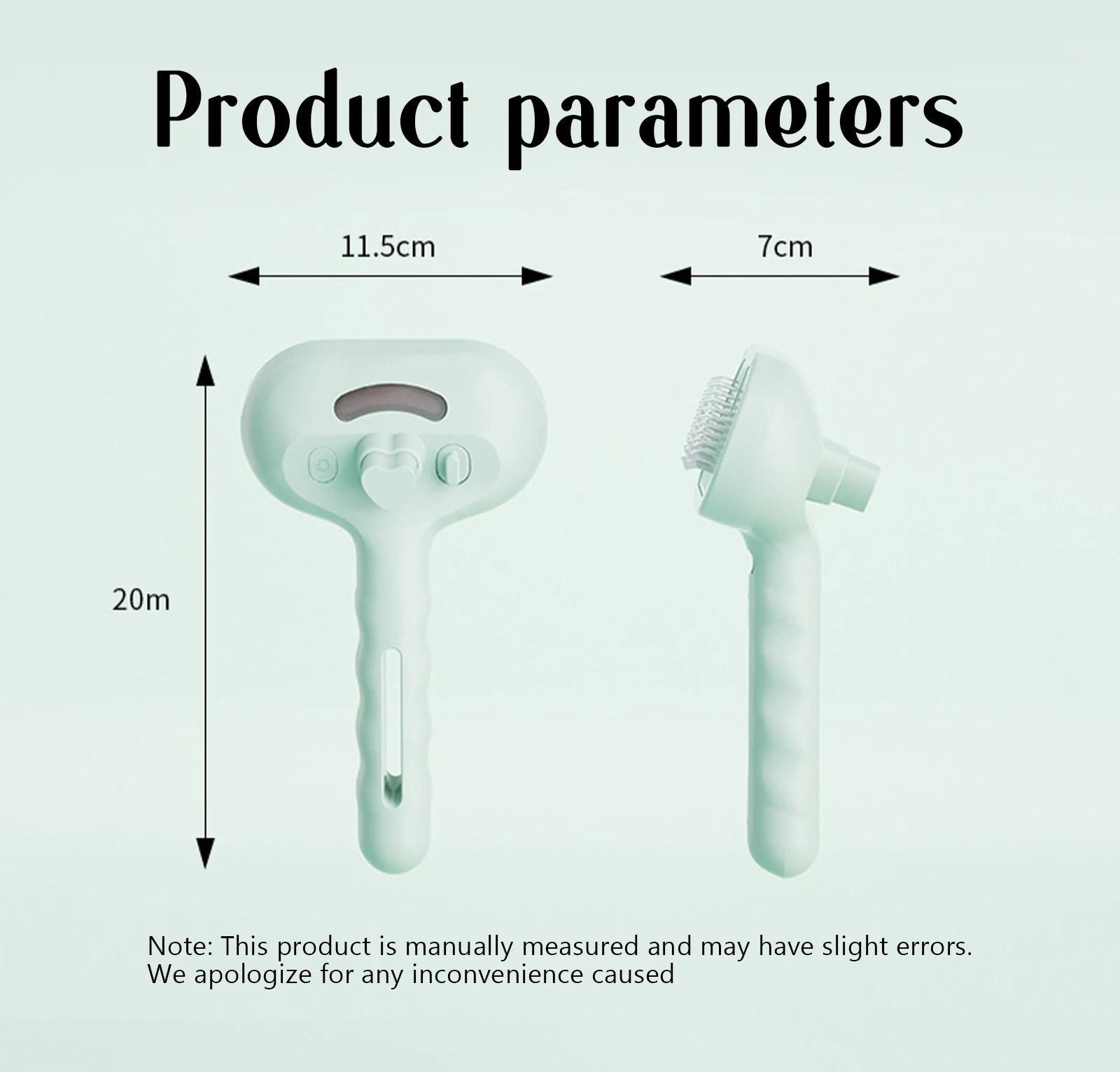 USB Rechargeable Dog Steam Massage Comb Soft Teeth Grooming Brush