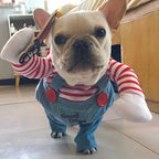 Holapet Striped Dog Cosplay Costume – Red & Pink
