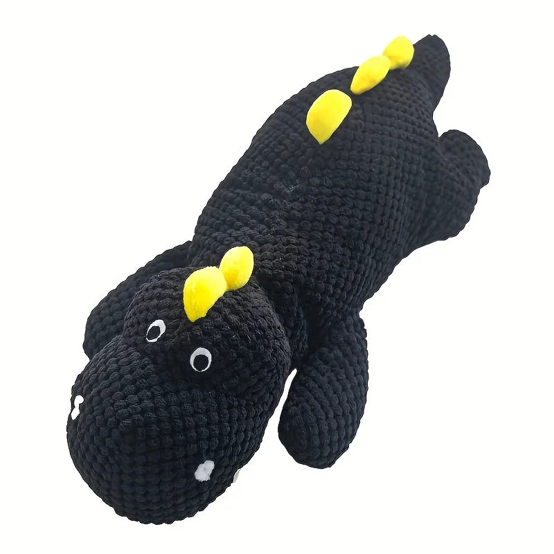 Black Dragon Plush Dog Toy – Soft Cuddle Companion