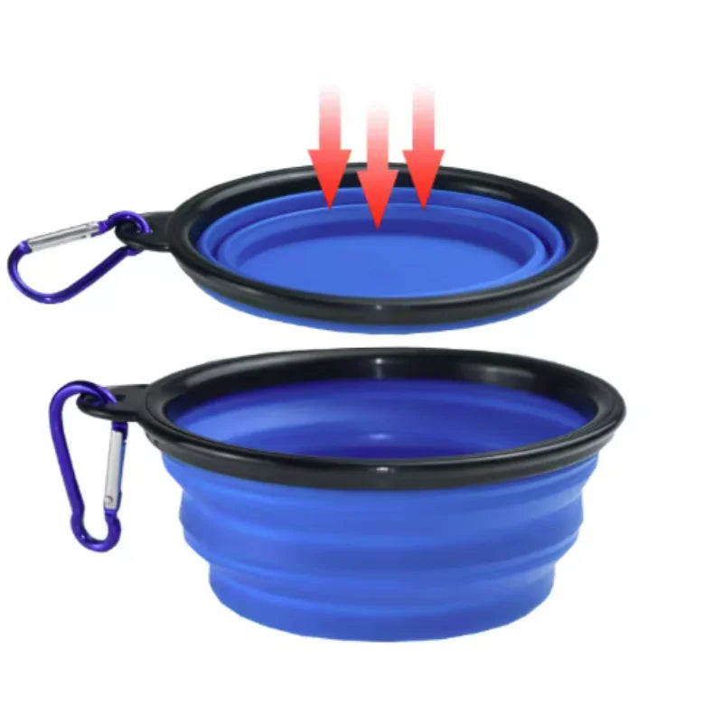 Heavy-Duty Collapsible Dog Travel Bowl – Adventure-Ready Silicone Feeder
