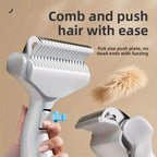 Floating Stainless Steel Dog Brush - Curved Undercoat Grooming Comb
