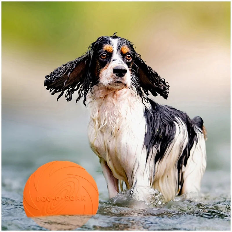 Silicone Flying Disc – Chew-Resistant Training Toy for Dogs, Durable Fetch Disc