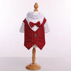 Dog Tuxedo Shirt with Bow Tie – Formal Wedding Outfit
