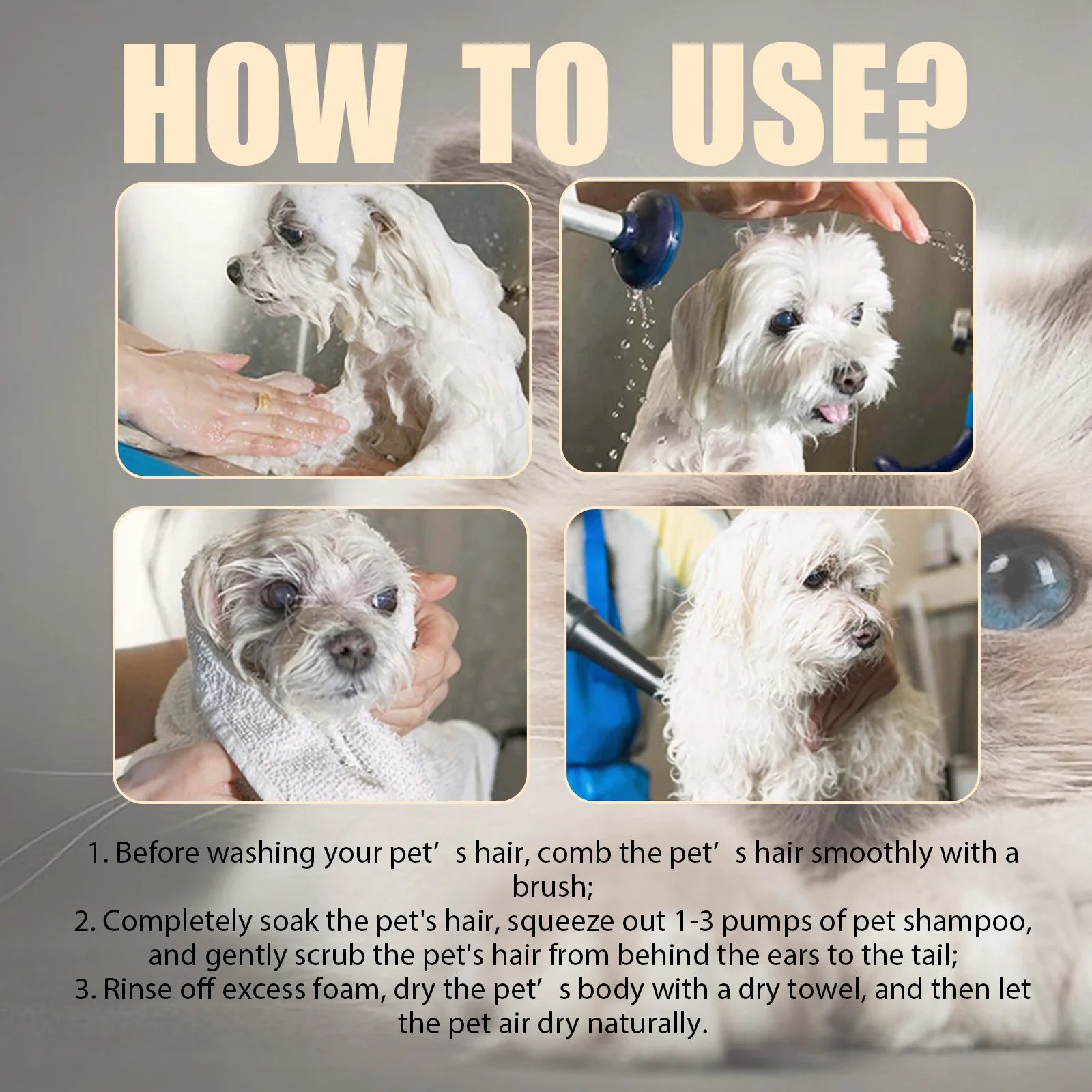 Anti-Itch Dog Wash Shampoo – Flea & Mite Relief Deodorizing Formula