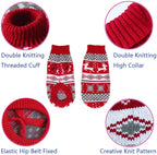 Christmas Dog Sweater – Red Wool Knit Holiday Pullover