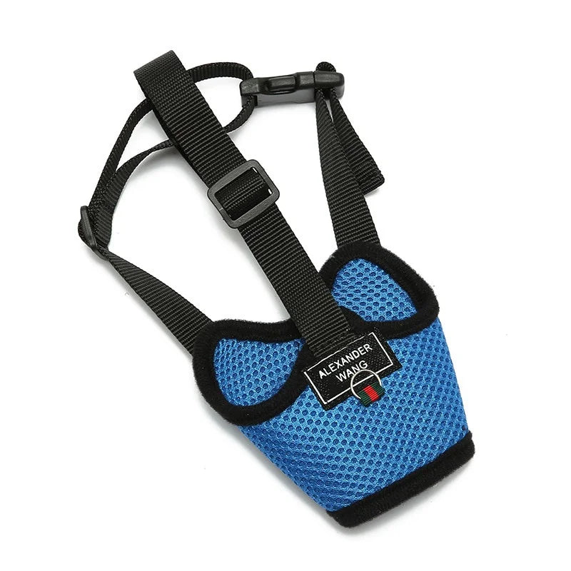 Breathable Adjustable Dog Muzzle – Lightweight Mesh Mouth Cover