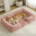 Winter Warm Large Dog Bed – Plush Pet Cushion with Insulated Mat for Cozy Indoor Sleeping