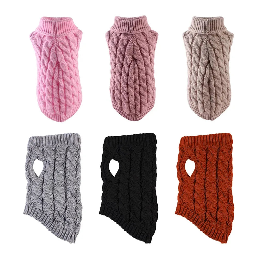 Dog Sweater for Small Breeds – Autumn Knit Fleece Warmwear