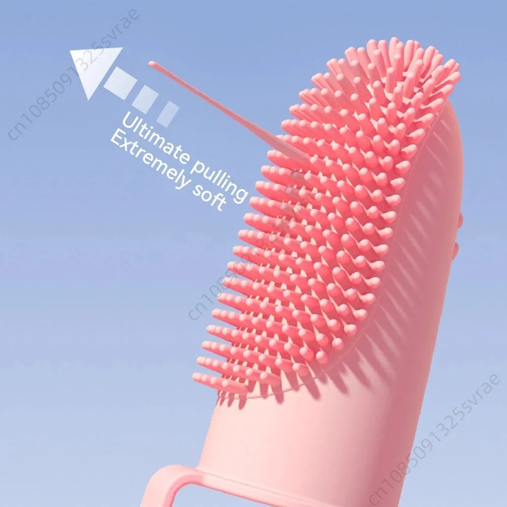 Double Finger Dog Toothbrush - Soft TPR Silicone Dental Care Brush for Dogs