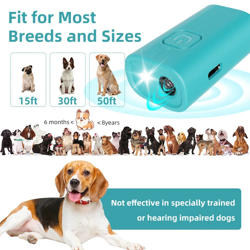 Mini Ultrasonic Dog Repeller – 5M Portable USB Rechargeable Deterrent
