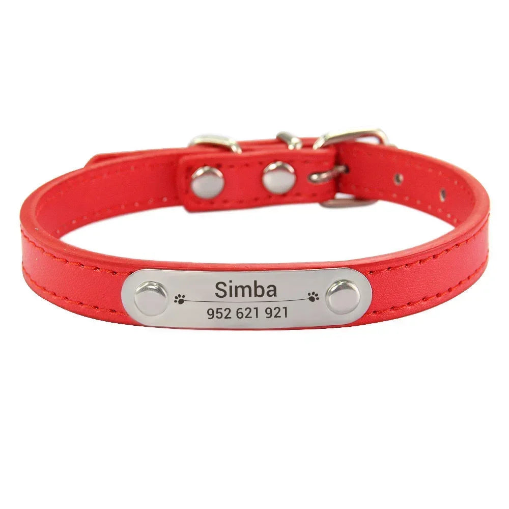 zPetsDatingCN Personalized Dog Collar with Carved Name ID – Pink, All Sizes, Anti-Lost