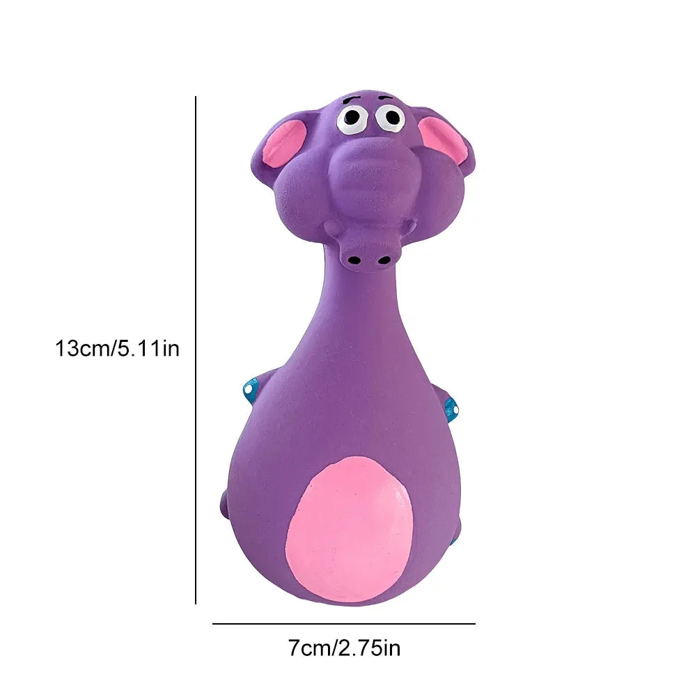 Squeaky Latex Animal Toys - Fetch & Chew for Small & Medium Dogs