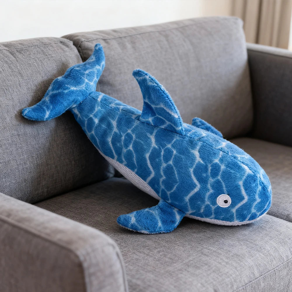 Whale Plush Dog Toy – Squeaky Interactive for All Sizes