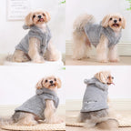 Holapet Soft Fleece Hooded Dog Coat – Winter Windproof Jacket