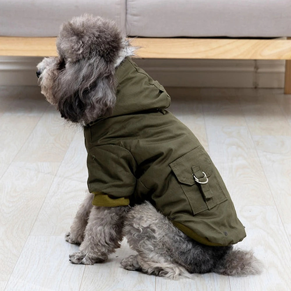 Winter Dog Coat Hoodie – Warm Windproof Pet Jacket
