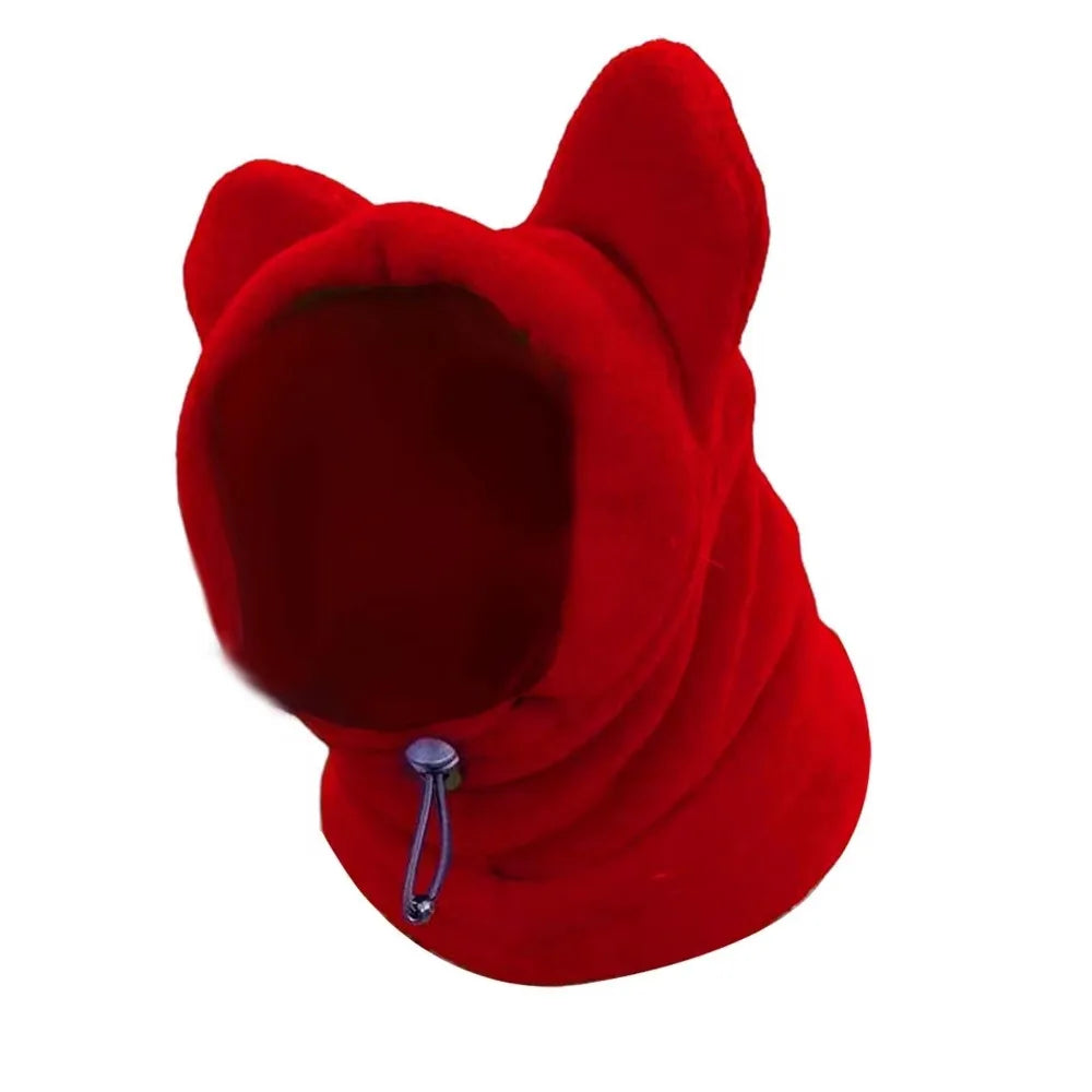 Fleece Bat Dog Hat with Ears – Warm Winter Hoodie