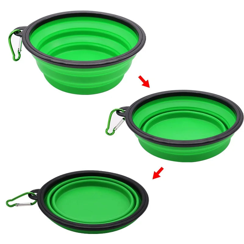 Heavy-Duty Collapsible Dog Travel Bowl – Adventure-Ready Silicone Feeder