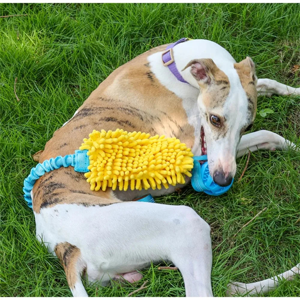 Colorful Rope Tug Dog Toy – Plush Elastic for Puppies