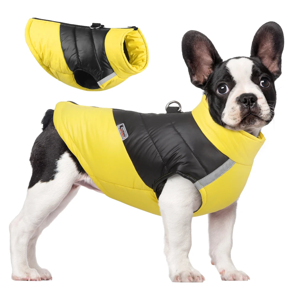 Waterproof Dog Winter Coat – Warm Cotton Lined Jacket Vest