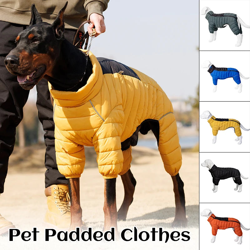 Cotton Padded Dog Coat Windproof – Warm Winter Jacket