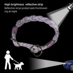 Reflective Braided Dog Collar – Strong Twisted Training Collar