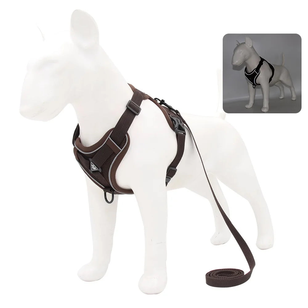 Dog Harness & Leash Set – Padded Adjustable Vest