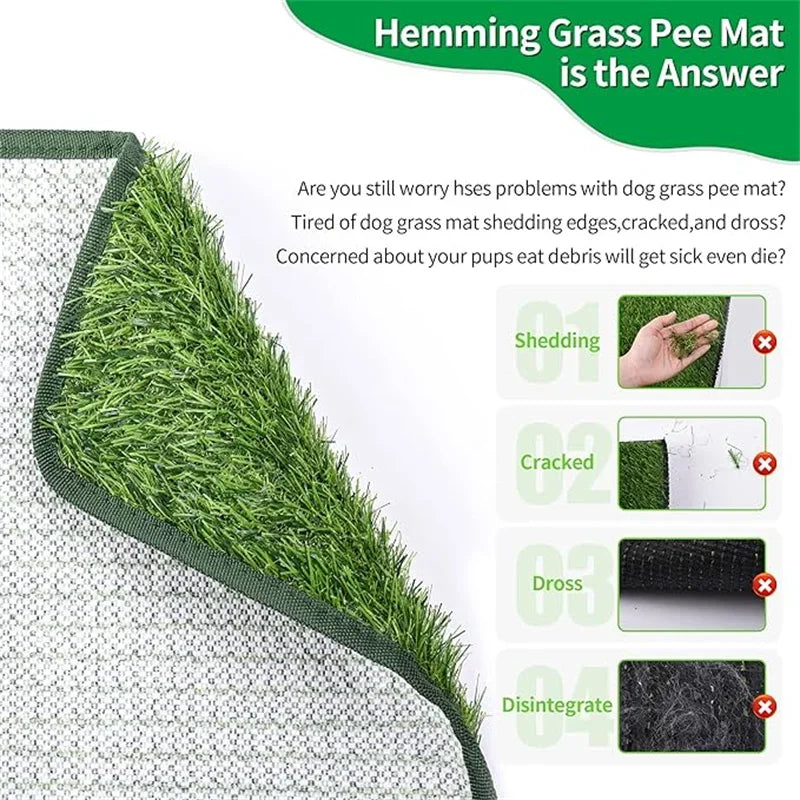 Artificial Grass Dog Potty Pad – Easy-Clean Odor-Resistant Indoor & Outdoor Training Mat