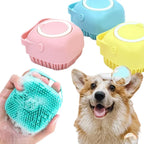 Silicone Pet Bath Brush for Dogs – 2-in-1 Grooming Massager & Shampoo Applicator